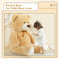 Tezituor Giant Teddy Bear Stuffed Animal 51In, Big Stuffed Bear Plush For Baby Shower, Huggable Large Teddy Bear Gift For Kids, Girlfriend On Birthday, Valentine, Christmas(Tan)