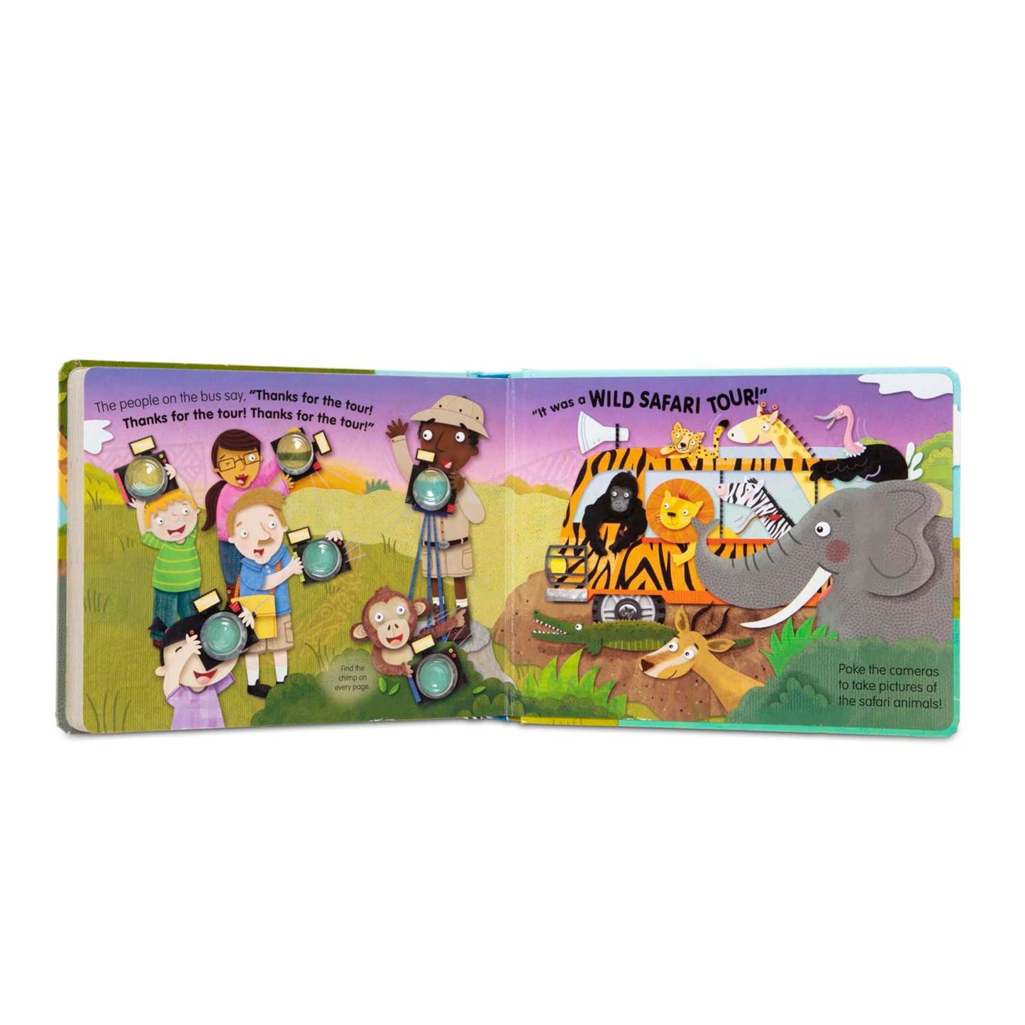 Melissa & Doug Children'S Book - Poke-A-Dot: The Wheels On The Bus Wild Safari (Board Book With Buttons To Pop)
