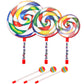 Foraineam 3 Pieces Lollipop Drum With Mallet 10 Inch 8 Inch 6 Inch Percussion Lollipop Hand Drum Musical Sound Tool Music Rhythm