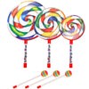Foraineam 3 Pieces Lollipop Drum With Mallet 10 Inch 8 Inch 6 Inch Percussion Lollipop Hand Drum Musical Sound Tool Music Rhythm