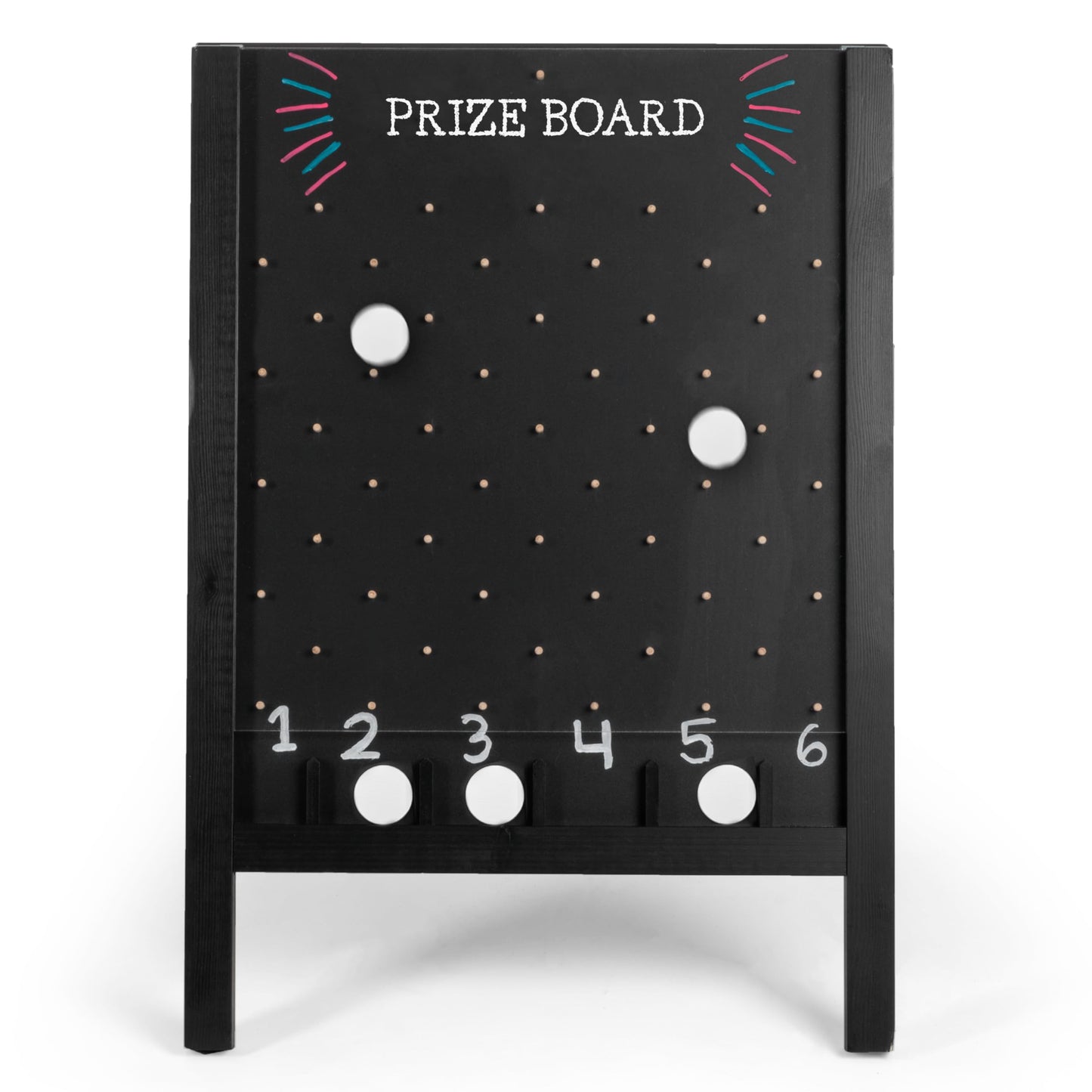 Ilyapa Board Large Prize Drop Game, 21 X 30 Double Sided Penny Drop & Wooden A-Frame Chalkboard Sign for Trade Show - Game Board