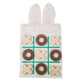 Tender Leaf Toys - Tic Tac Toe - Wooden Tic Tac Toe Game With Bunny Drawstring Bag - Travel Board Game For Kids And Adults - Age 3+