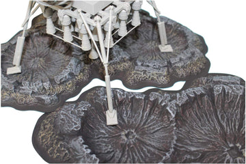 Crater Set - Unainted (5 Craters, 28Mm Terrain) By Pegasus Hobbies