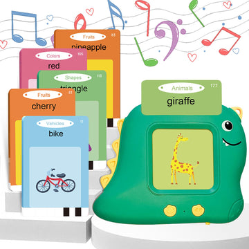 Veoraght Kids Toddler Toys, Baby Dinosaur Talking Flash Cards For 2 3 4 5 6 Year Old Boys Girls With 224 Sight Words, Autism Sen