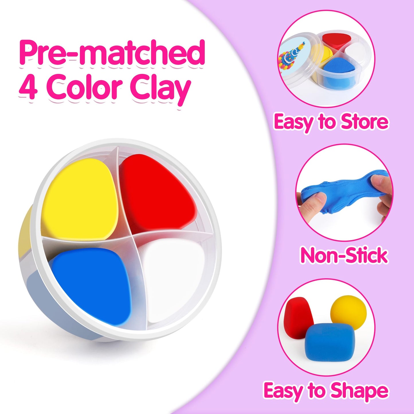 Helsort Air Dry Clay Kit for Kids - 12 Colorful Boxes, Non-Toxic Clay with Tools & Tutorials, Ideal for School Projects & Crafts