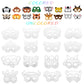 Lenwen 16 Set Animal Coloring Masks with 24 Pcs Watercolor Pen DIY Safari Animal Mask Blank Jungle Animal Unpainted Mask for Kid