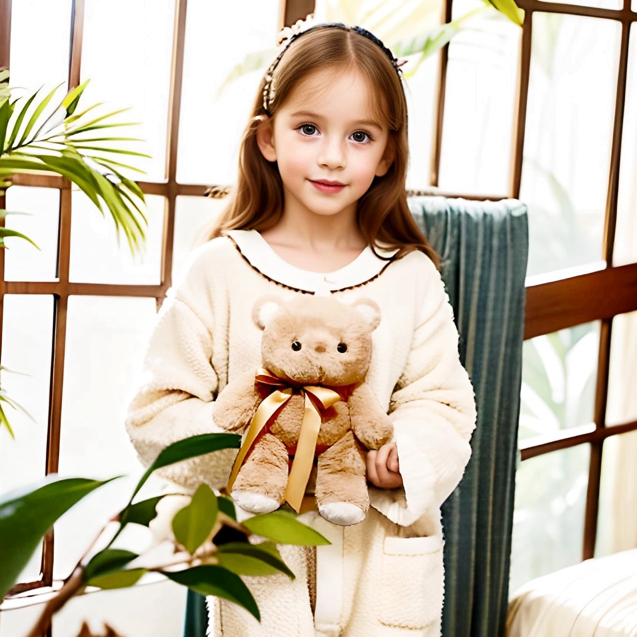 Uoozii Non-Shedding 12'' | 2 Pounds Microwavable & Coolable Weighted Stuffed Animals Unscented Teddy Bear Weighted Plush Pillow