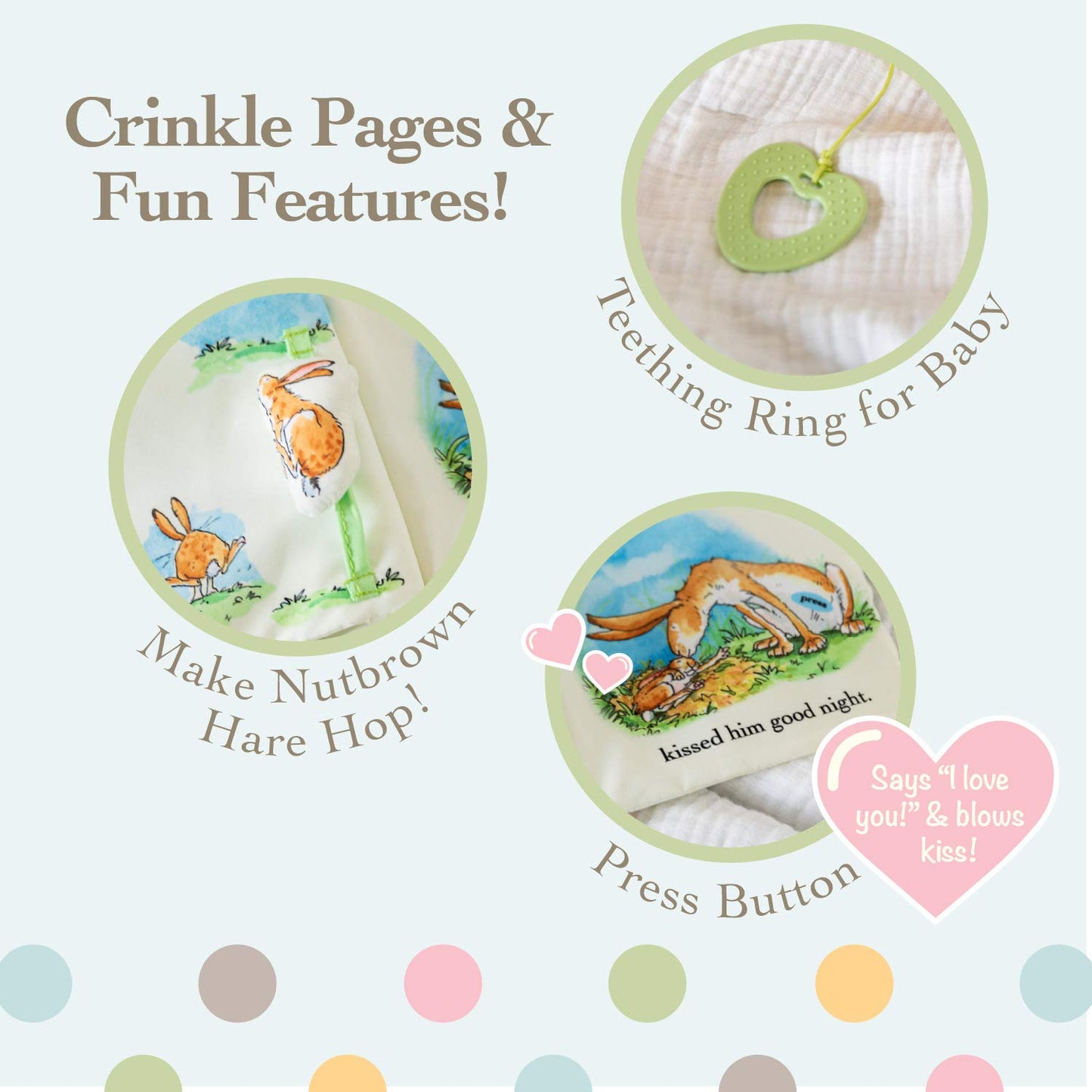 KIDS PREFERRED Guess How Much I Love You Soft Book - Crinkle Pages, 1 Count, Model 96616