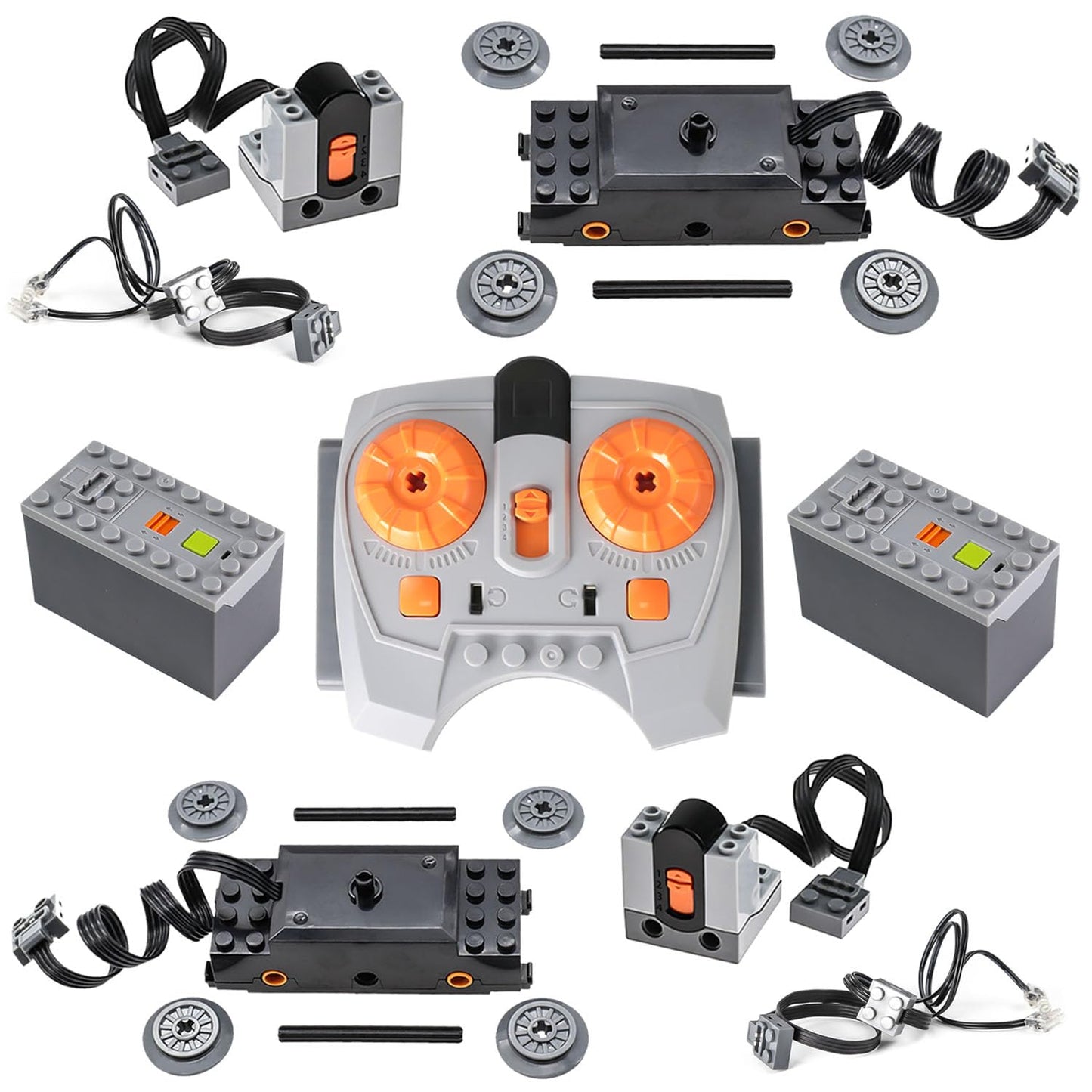 Brickbounty 21 Pcs Motor-Set Power-Functions Compatible With Lego, Motor Kit Technical Parts For Stem Assembled Building Block,
