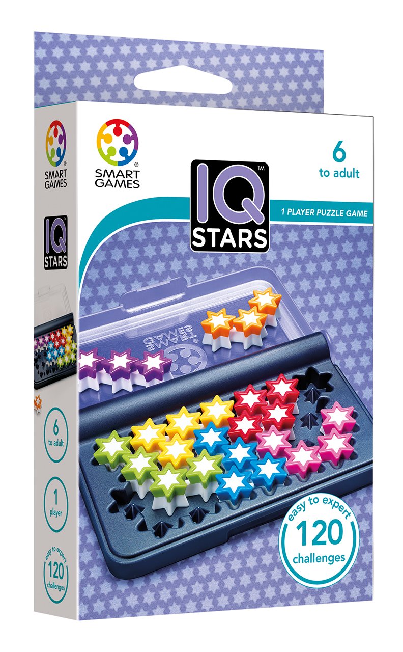 SmartGames IQ Stars Travel Game with 120 Challenges for Ages 6 to mature-themed