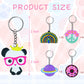 75PCS Cartoon Keychains Bulk for kids Adorable Backpacks Keychains Donut, Ball, Desserts, Axolotl, Sloth, Rainbow Bulk Key Chain