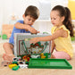 Wondertoys Wooden Log Set - 164 Pcs Large Brown/Green Building Logs for Ages 3+ - Creative Educational Gift