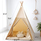 Treebud Teepee Tent For Kids With Mat,Foldable Play Tents For Girl And Boy With Carrybag,Canvas Tipi Playhouse For Children Indo