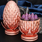 ARUOHHA DND Metal Dice Copper Purple Dragon Egg Dice with Rotating Dragon Egg Shell, Dungeons and Dragons Role Playing Game RPG