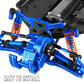 RCMYou RC Aluminum Front Rear Big Bore RC Shock Absorber Upgrades Part for 1/10 Slash,Stampede,Rustler,Hoss 2WD 4X4 VXL,Alloy 4P