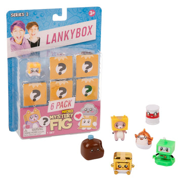 Lankybox 22206 Mystery Micro 6 Pack, Series 2, Collectible Mini Figures, Ultra-Rare Editions, Officially Licensed Merch-Styles May Vary