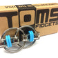 Tom'S Fidgets Original Flippy Chain Fidget Toy - Perfect For Adhd, Anxiety, And Autism - Bike Chain Fidget Stress Reducer For Adults And Kids (Double Blue)