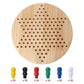 Gothink Chinese Checkers Board Game Toy For Adults Seniors Kids, 11.5 Inches Classic Wooden Checkers Game Set, 66 Wooden Pegs In 6 Bright Colors, Fun Family Board Games For All Ages