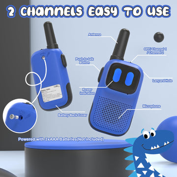 Holiky Toys For Ages 5-7 Boys Girls, Walkie Talkies For Kids 1000Ft Range 2 Channels 2 Way Radio Toy Christmas Birthday Gifts Fo