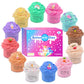 12 Pack Butter Slime Kit  with Unicorn  Fruit  Ice Cream Mini Scented Slime Charms Suppulies  Party Favors Stress Relief Toy for Girls Boys  Non-Sticky & Super Stretchy