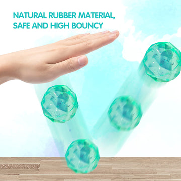 Ecoofor 24 Pieces Bouncy Balls 32Mm Bounce Balls 6 Styles High Bouncing Balls Toys For Kids Party Favors Birthdays Gift Classroo