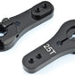 Apex Rc Products 25T For Futaba Black Aluminum Dual Clamping Servo Horn - 2 Pack #8015