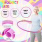 Syhood 12 Pcs Toy Color Hoop Plastic Detachable Adjustable Hoop Light Weight Exercise Fitness Equipment Toy Waist Ring for mature-themed Party  3 Sizes (Gradient Pink)