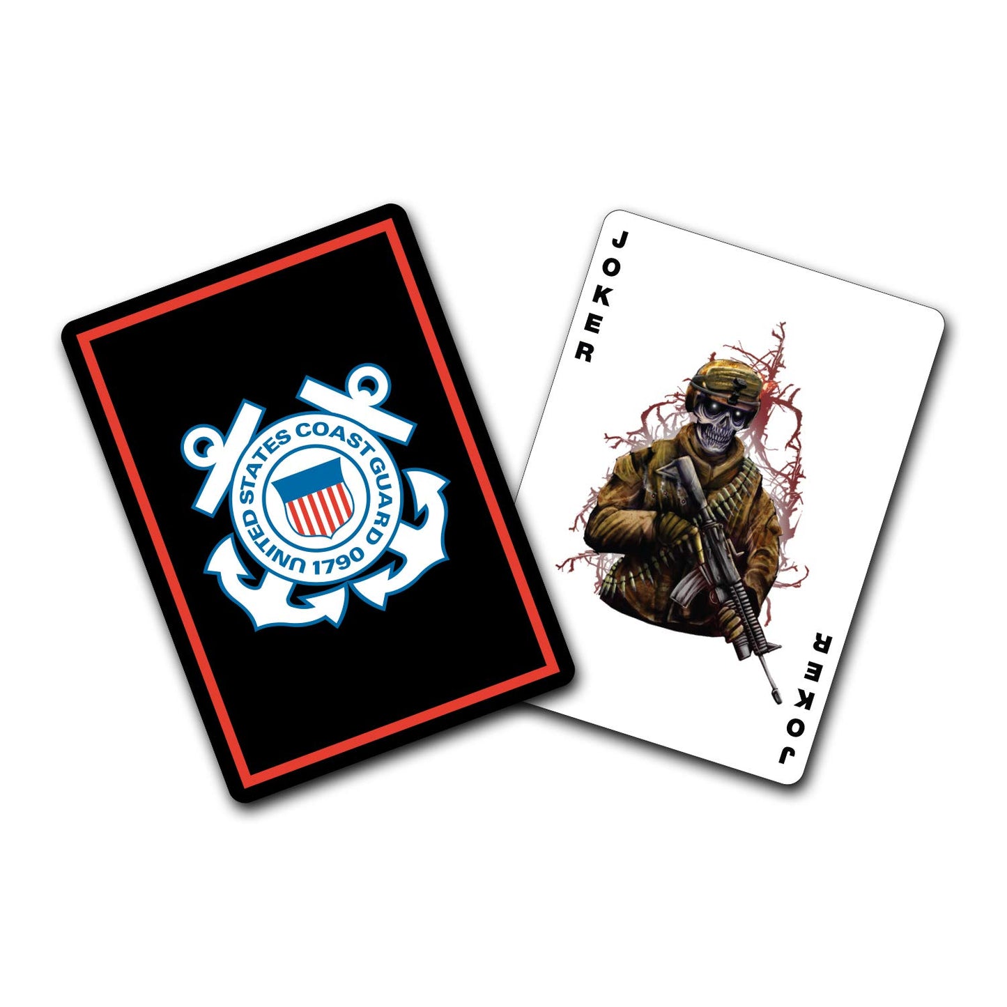 Military Gift Shop Coast Guard Playing Cards - Professional Quality Uscg Deck Of Cards - Coast Guard Gifts | Disabled Usmc Vet Owned Small Business