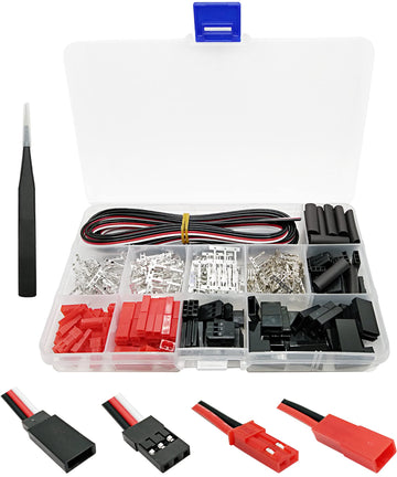 44 Sets Servo Connector Kits Servo Plug Male/Female Connector Crimp Pin Cable Kit Compatible Jst Syp Futaba For Rc Hitec Spektru