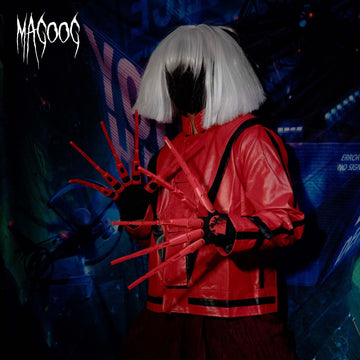Magoog Halloween Articulated Fingers With Gloves, Articulated Finger Extensions, Scary Skeleton Bone Claw Hand, 3D Printed Novel