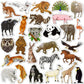 SUSIHI Animal Stickers for Kindle Kids Zoo Animal Stickers Water Bottles Scrapbook Book Waterproof(50 Pcs)