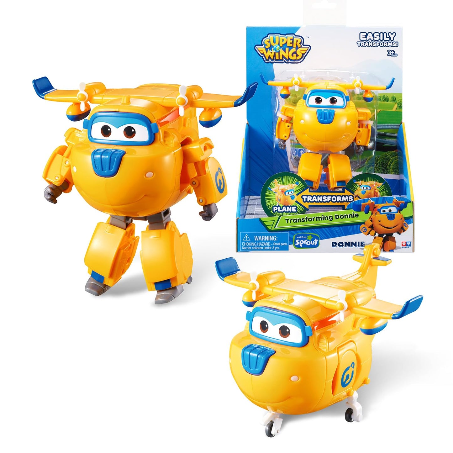 Super Wings Transformer Toys, 5 In Donnie Airplane Transformer Figures Toys, 2 In 1 Mode Rescue Bots Action Figure Toys For 3-5 Year Old Boys Girls, Fun Plane Toys For Toddlers Kids Age 3 4 5 6 7