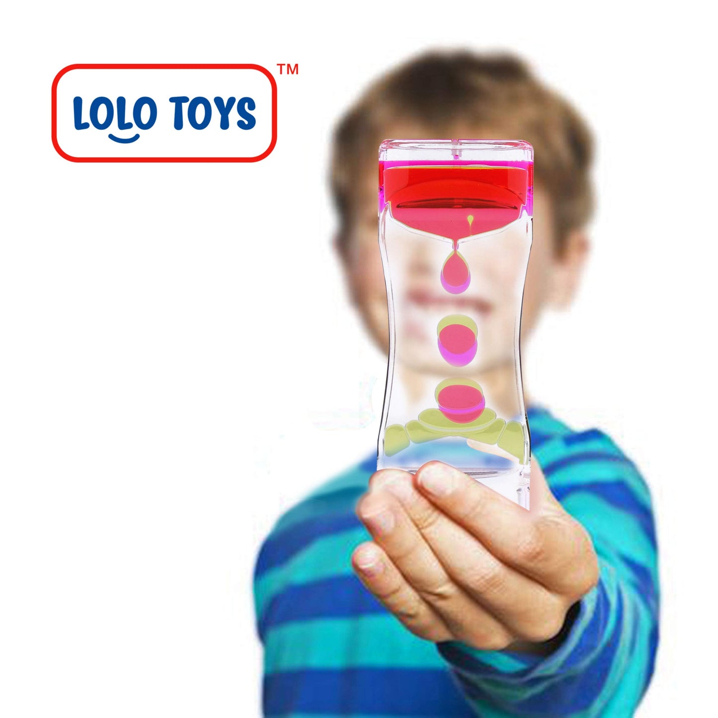 Liquid Motion Bubbler Sensory Toys - 2 Pc Set Bundle Stretchy String Fidget Toys Timer For Stress Relief And Anxiety Relief Great For Toddler, Children, Kids, Adults, Seniors, Adhd Autism Add Orange