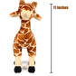 Ice King Bear Small Giraffe Plush Toy - 11 Inch Brown Stuffed Animal, Soft Polyester, Perfect for Zoo Family Collection