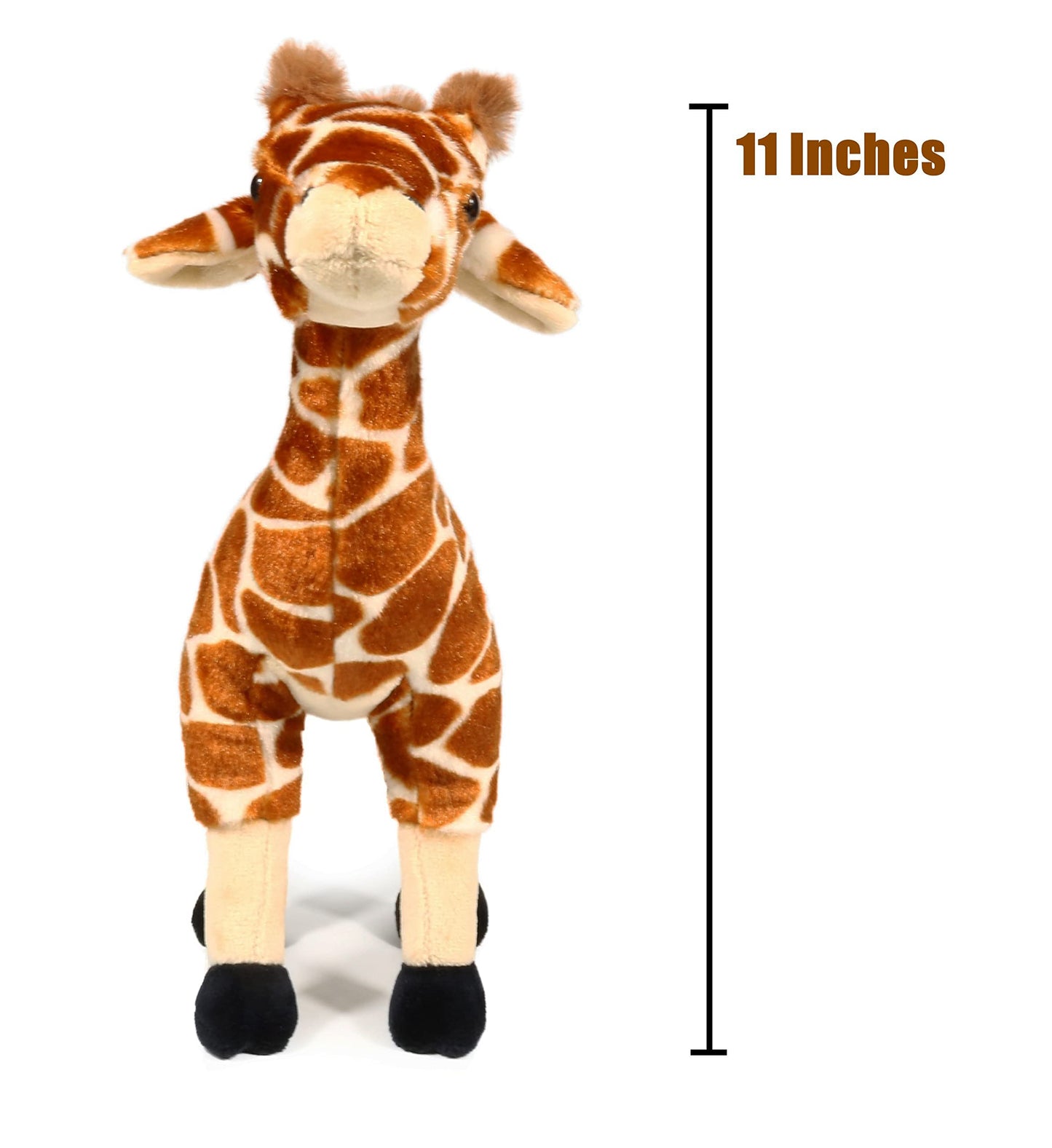 Ice King Bear Small Giraffe Plush Toy - 11 Inch Brown Stuffed Animal, Soft Polyester, Perfect for Zoo Family Collection