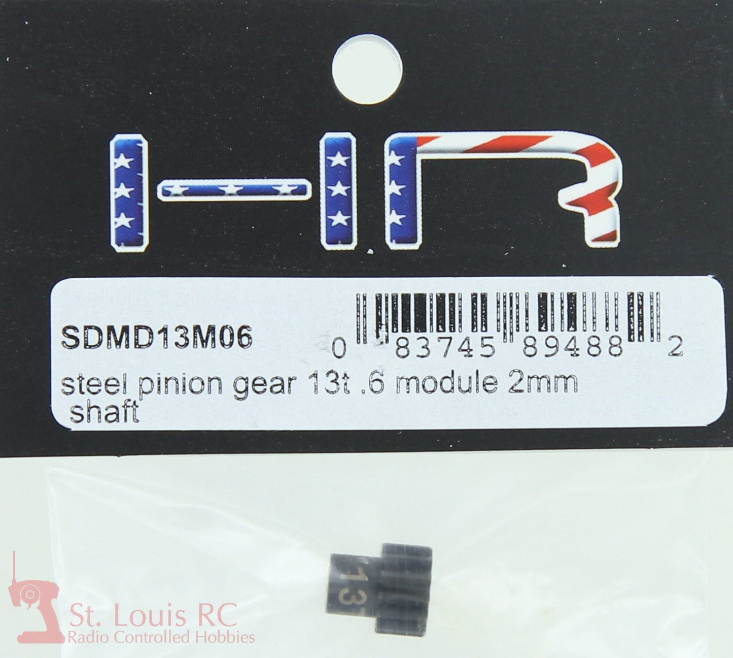 Hot Racing SDMD13M06 Steel Pinion Gear 13T .6 Module 2mm Shaft
