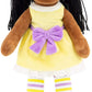 Plushible Plush Baby Doll - 18 Inch Rag Dolls For Girls, Infants, Toddlers, & Babies - Black Yarn Hair - Large Plushie Toys - Ka