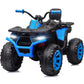 Hikiddo Kids Atv 4 Wheeler, 24V 4Wd Electric Atv Ride On Toy For Big Kid With 2-Seater, 4X200W Motor - Blue