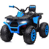 Hikiddo Kids Atv 4 Wheeler, 24V 4Wd Electric Atv Ride On Toy For Big Kid With 2-Seater, 4X200W Motor - Blue