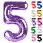 Purple Number 5 Balloon 40 Inch, 5 Balloon Number, 5Th Birthday Decorations, Purple Party Supplies For Boys Girls