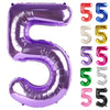 Purple Number 5 Balloon 40 Inch, 5 Balloon Number, 5Th Birthday Decorations, Purple Party Supplies For Boys Girls