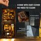 Vaki Vaki Book Nook Kit with Dust Cover & LED Light, DIY Miniature House Kit for Birthday, 3D Wooden Bookends Puzzle, Bookshelf