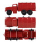 TimMee Military Cargo Trucks - 2 Red Plastic Army Men Deuce & a Half Vehicles