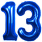 40 Inch Number 13 Balloon Blue Jumbo Giant Big Large Number 13 Foil Mylar Blue Balloons 31Th Birthday Party Anniversary Decorati