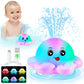 Gigilli Octopus Bath Toys, Baby Easter Gifts Easter Basket Stuffers Bath Toys For Kids Ages 1-3 Baby Girl Light Up Bath Toy Sprinkler 6-12-18 Months Toddler Bath Fountain Toy Baby Birthday 1 2 3 Gifts