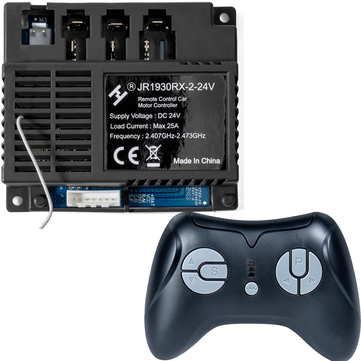 JR1930RX-3-24V JR1930RX-2-24V Control Box Receiver and 2.4G Bluetooth Remote Control kit Kids Powered Ride on car Controller Accessories for Children Electric Ride On Car Replacement Parts