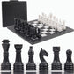 Radicaln Marble Chess Set Storage Box 15 Inches Black And White Handmade Chess Sets For Adults - Chess Board & 32 Chess Pieces - Board Chess Game