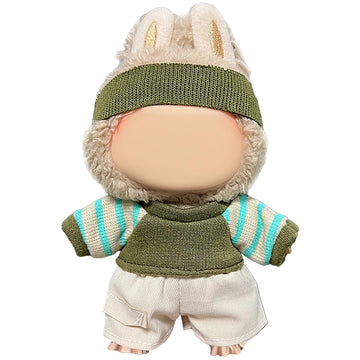 CPCOIN Doll Accessories 3 Piece enhanced Fashion Clothes Suitable for 17cm Sitting & Standing Dolls (No Doll) Exquisite Neutral Style Outfit Set for Collectible (Style 3)