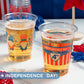 GuassLee 50pcs 4th of July Party Cups Plastic Disposable Cups for Independence Day Memorial Day Party Decor Supplies (12 oz)