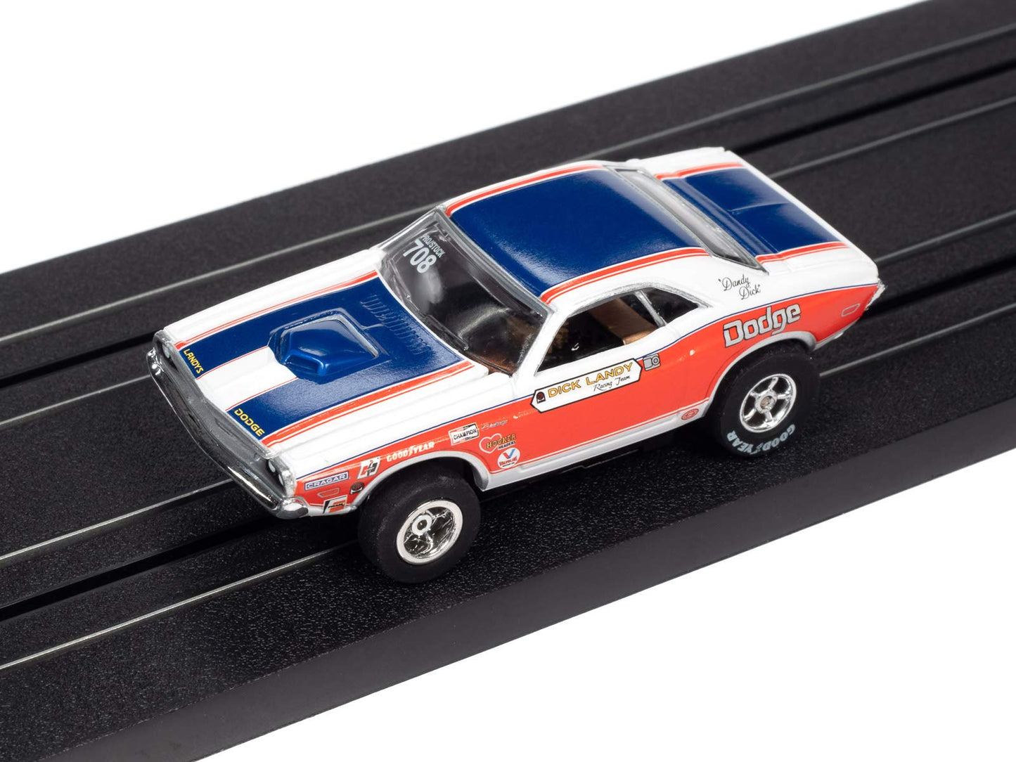 Auto World Xtraction R32 1971 Dodge Challenger Dick Landy Ho Scale Slot Car